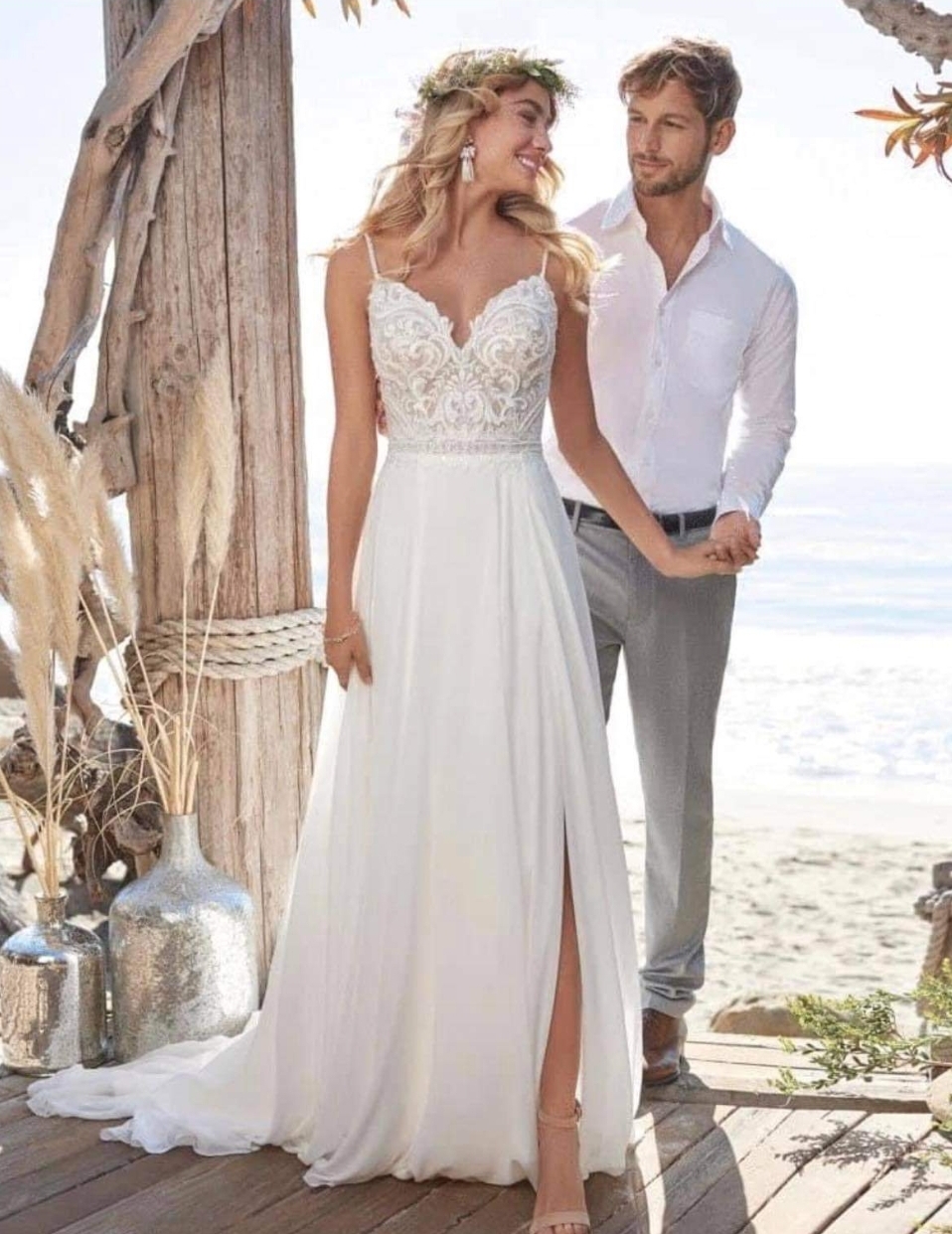 Brudekjolen med ærmer 